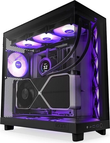 NZXT H6 Flow RGB ház panorámaüveggel – fekete