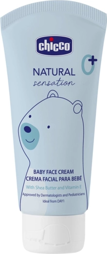 Chicco Natural Sensation baba arckrém shea vajjal és E-vitaminnal, 50 ml