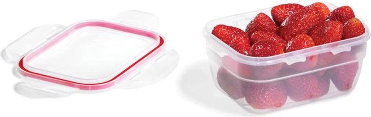 LocknLock Easy Match téglalap alakú 550 ml piros doboz