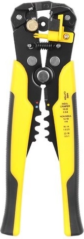 Automatikus szigetelőszálak vágó- és krimpelő késsel