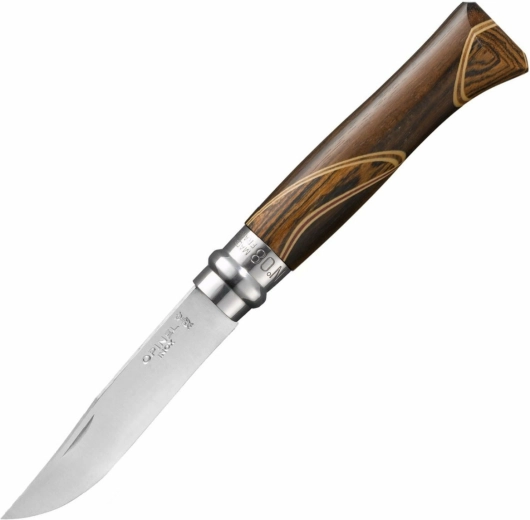 Opinel N°08 Inox Chaperon zsebkés 8,5 cm afrikai fafajtákból