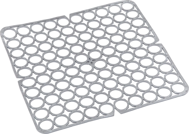 Rugalmas mosogatórács a mosogatóba 27,5 × 27,5 cm, ezüstszürke
