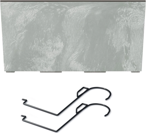 URBI Case Beton Hatású W virágláda akasztókkal és betéttel 39,5 cm – beton szín