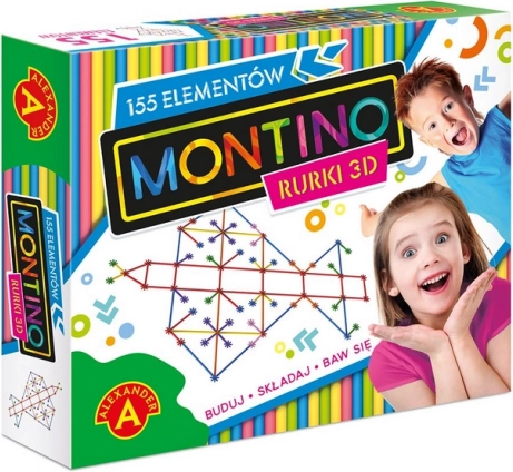 Montino kreatív építőjáték csövekből
