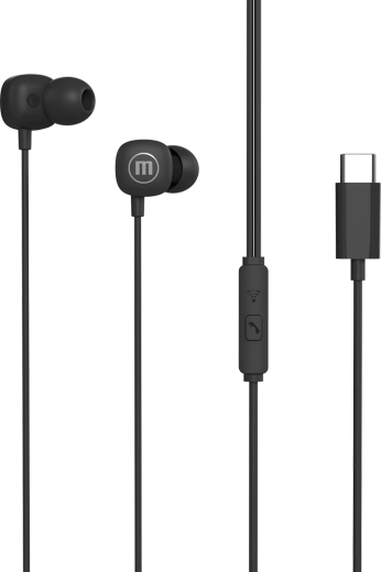 Maxell Square+ fekete, USB-C csatlakozós fülhallgató