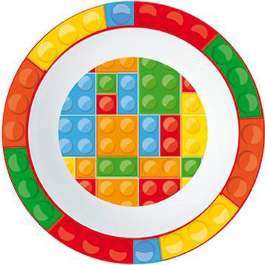 Műanyag tál kockás mintával, 300 ml, 16 cm átmérő