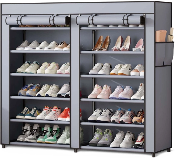 Massido textil cipőszekrény grafitszürke