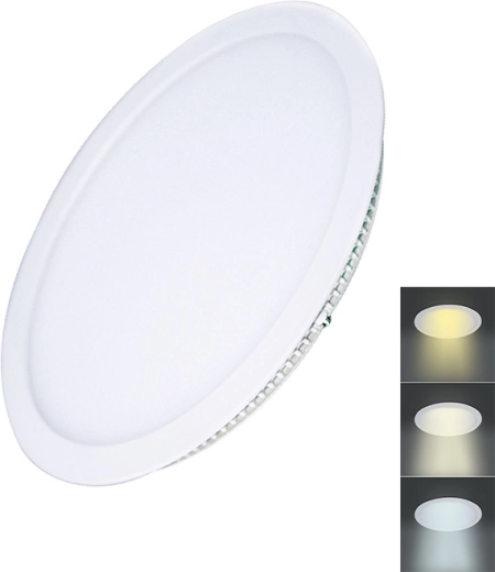 Solight LED mini kerek mennyezeti panel süllyesztett álmennyezethez, 18 W