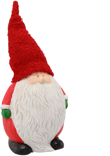 Karácsonyi kerámia manó piros sapkával 24 × 20,5 × 29/37 cm