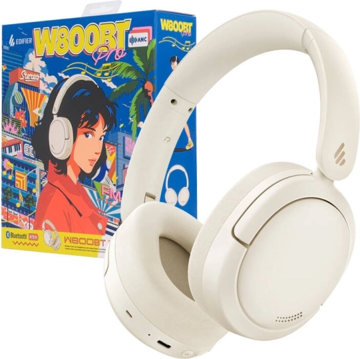 Vezeték nélküli EDIFIER W800BT Pro fejhallgató ANC-vel, bézs