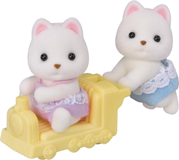 Sylvanian Families pomerániai ikrek kisvonattal