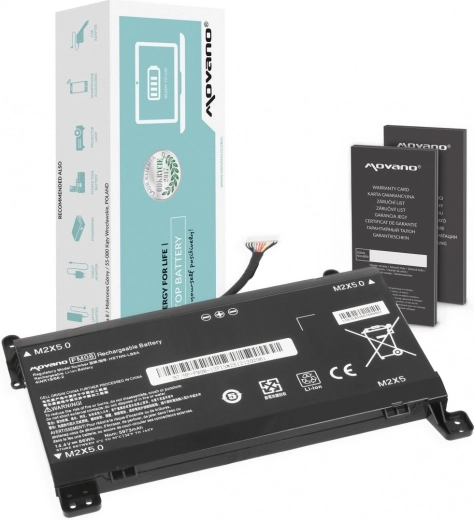 Movano FM08 akkumulátor HP Omen 17-AN-hez (12 tűs) 5973 mAh 86 Wh