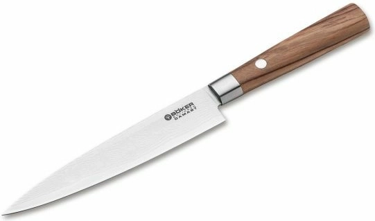 Böker Manufaktur Solingen Damast Olive univerzális konyhakés 15 cm