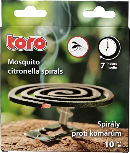 Citronellás spirálok szúnyogok ellen, 10 db, égési idő 7 óra