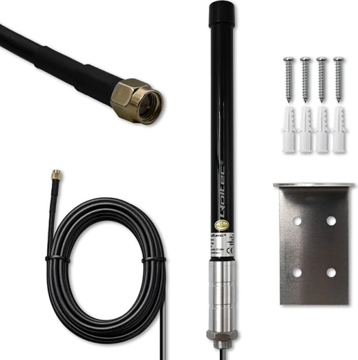 kültéri, mindenirányú 4G LTE antenna 15 dBi erősítéssel, kompozit anyagból, SMA csatlakozóval