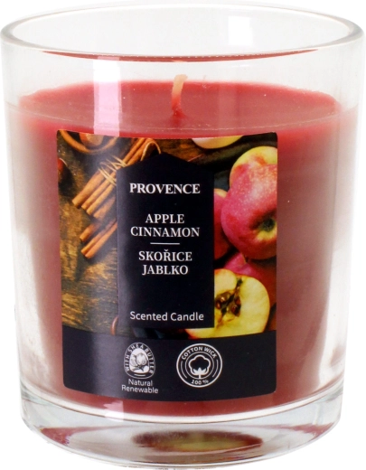 Illatgyertya üvegben Fahéj és alma 7 × 8 cm
