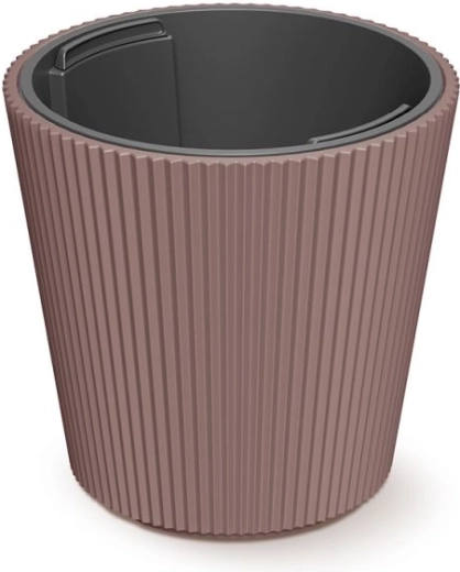 Milly virágtartó betéttel, 23,8 cm, marsala