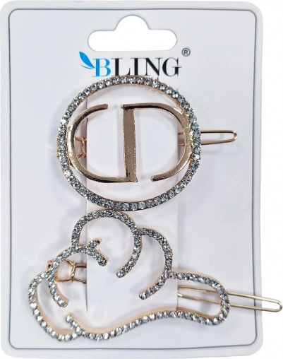 Hajcsatok, BLING hajcsatok 2 db - arany, IV típus