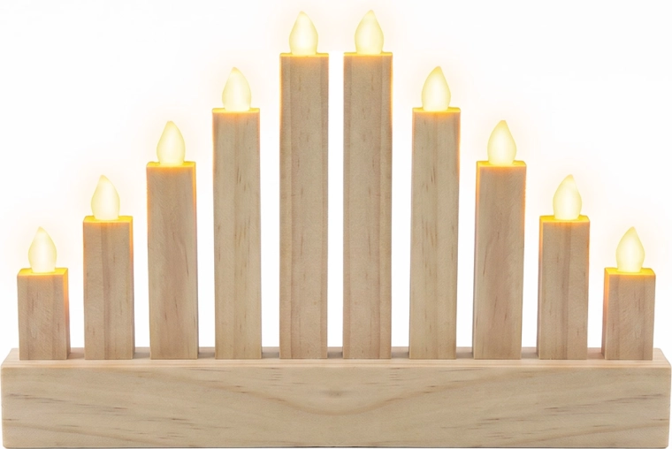 Solight fa LED gyertyatartó 10 fénnyel