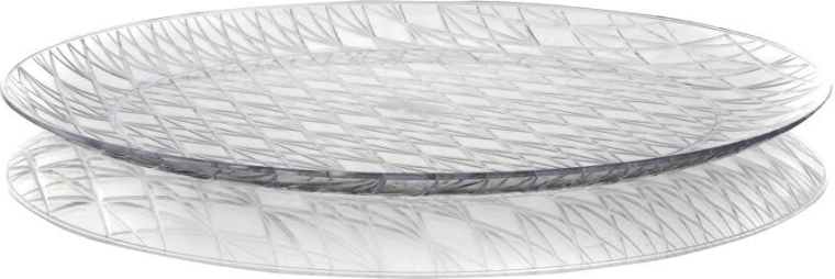 ACCASA kerek szervírozótálca 35 cm – üveg hatású