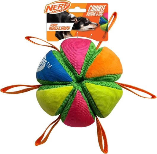Nerf Dog sípoló és zizegő labda fülekkel 15 cm