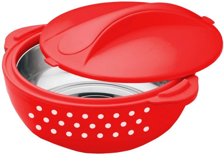 5 l-es termoszedő piros, fehér pöttyökkel