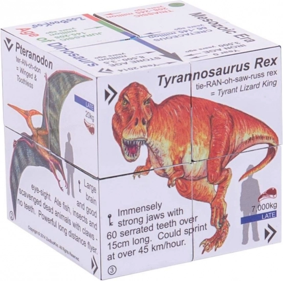 Zoobookoo oktatási kocka Dinoszauruszok