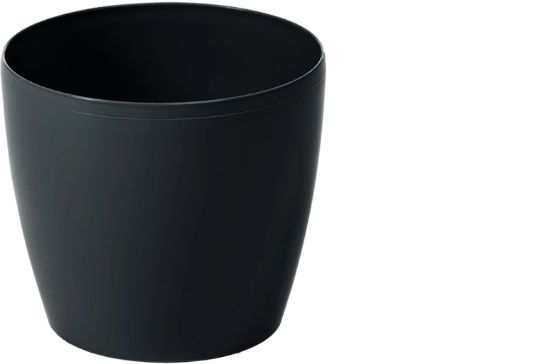 Magnolia díszes virágcserép burkolat 18 cm fekete Lamela