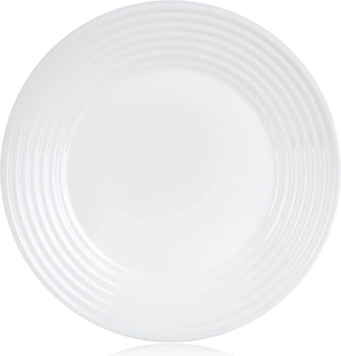 HARENA lapostányér 25 cm fehér üveg
