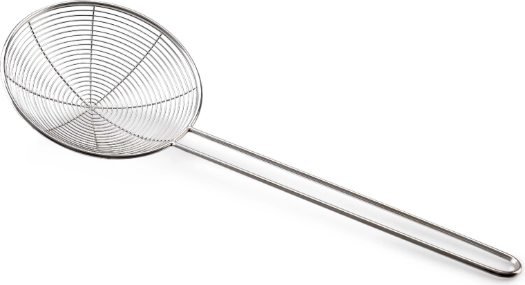 Rozsdamentes acél szűrő nyéllel 16 cm