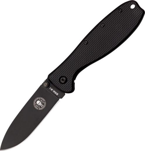 ESEE Zancudo Black zárókés, 7,7 cm, teljesen fekete, FRN