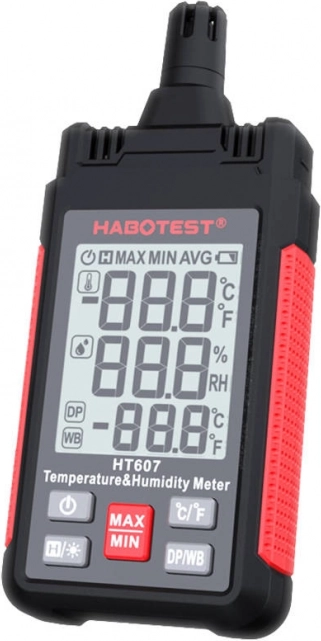 Habotest hőmérséklet- és páratartalom-mérő