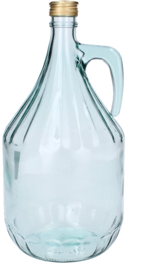 Üveg demizson 3 l fém csavaros kupakkal