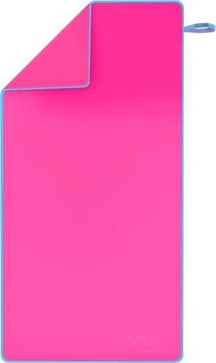 Gyorsan száradó mikroszálas törölköző NILS aqua rózsaszín-kék 140 × 70 cm