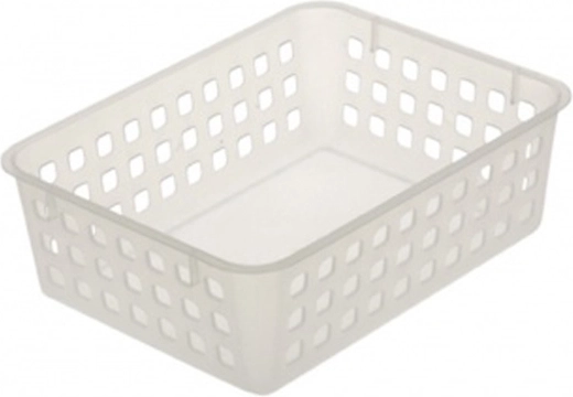 Mini műanyag kosár, átlátszó, 18,3 × 14 × 6,2 cm