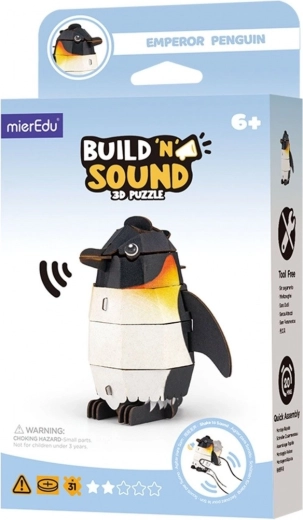 3D puzzle MierEdu Építs és hallgasd – pingvin