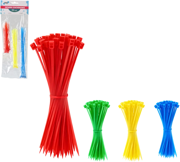 50 darabos, színes, egyszer használatos növénykötöző pánt készlet