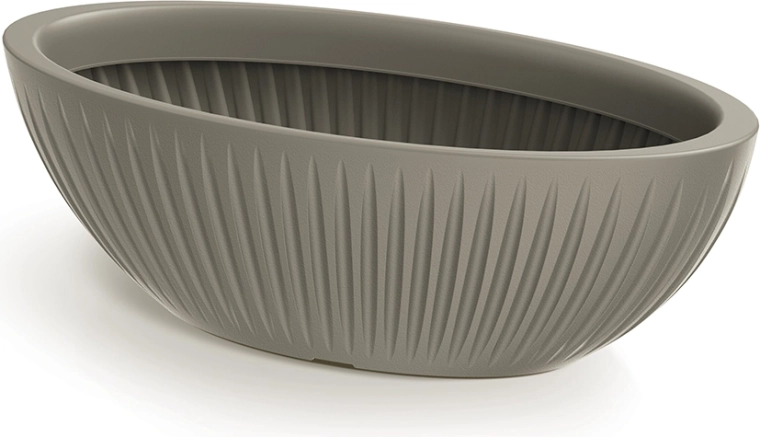 Latia Oval virágláda 58 cm mokka