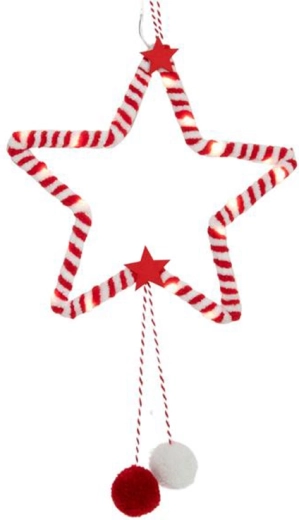 Fénycsillag időzítővel, 20 LED, 20 cm