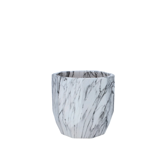 Márványhatású kerámia kaspó 14,5 × 14,5 × 14 cm