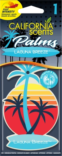 Függő autóillatosító CALIFORNIA SCENTS Laguna Breeze – pálmák