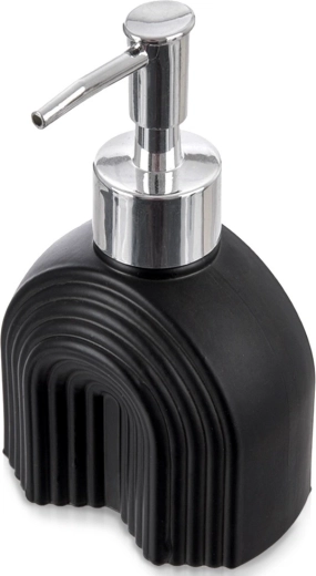 Üveg szappanadagoló, fekete, 180 ml