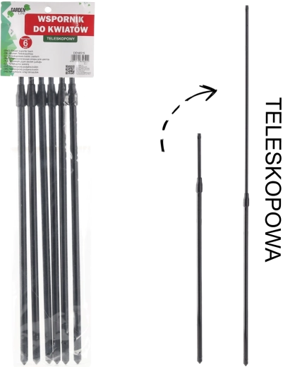 6 darab teleszkópos növénytámasz készlet