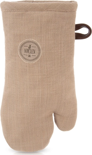 Pamut konyhai edényfogó mágnessel, barna 32 cm