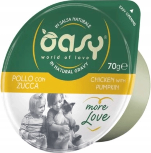 Oasy More Love csirke sütőtökkel – pohár 70 g