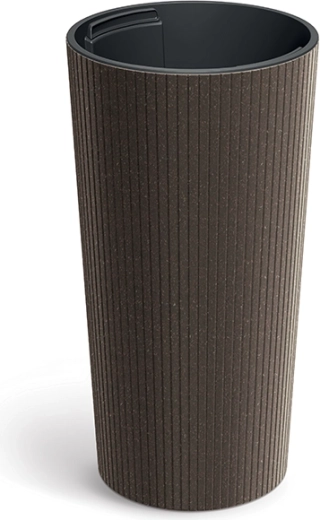 Lamia Slim Eco Wood virágcserép – kávé