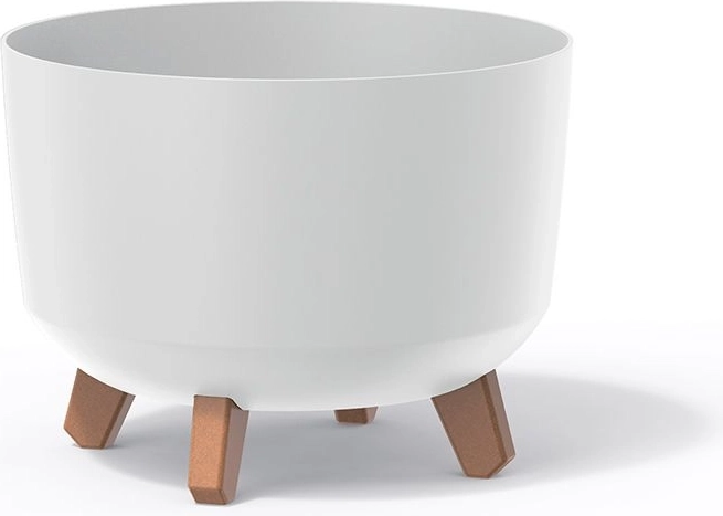 Gracia virágtartó 33,9 cm, fehér, lábakkal