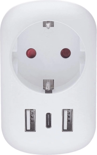 Solight utazóadapter USA-ba (B típus) USB-A és USB-C 20 W PD csatlakozóval