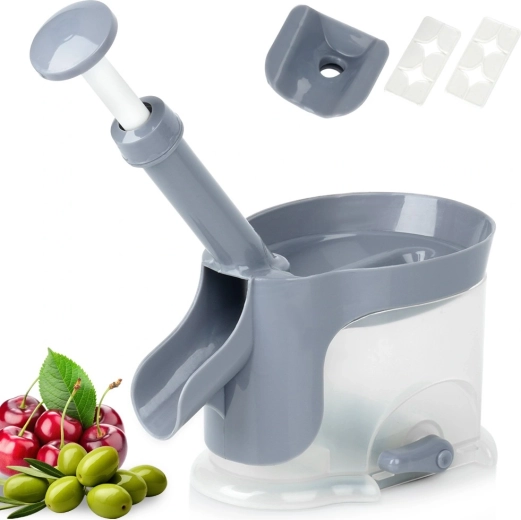 Magozógép cseresznyéhez és olajbogyóhoz, tapadókoronggal, 20 × 12 × 25 cm