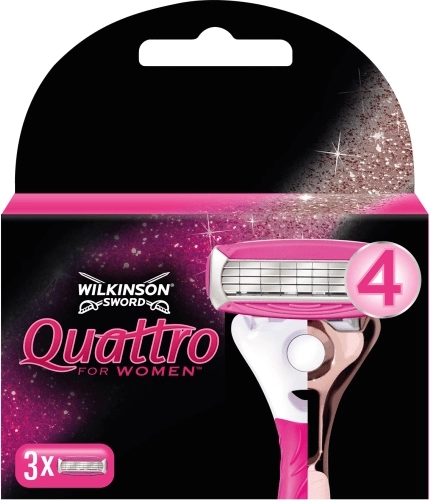 Wilkinson Quattro for Women Rosegold pótfej 3 db